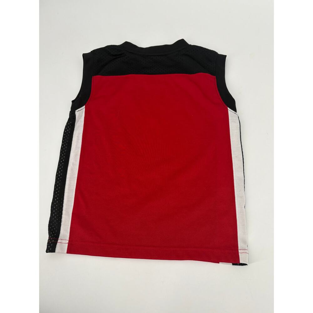Nike Boys Size 4 2-Piece Athletic Set Red Black Sleeveless Top & Mesh Shorts - Picture 6 of 7